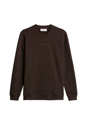 Marc O'Polo DENIM, CREW NECK, PRINT, REG FIT - Sweatshirt - chocolate brown