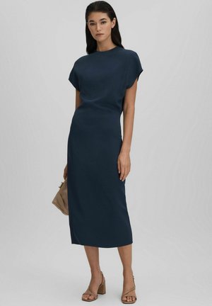 REGULAR FIT - TASHA RUCHED BODYCON MIDI - Rochie tip creion - navy