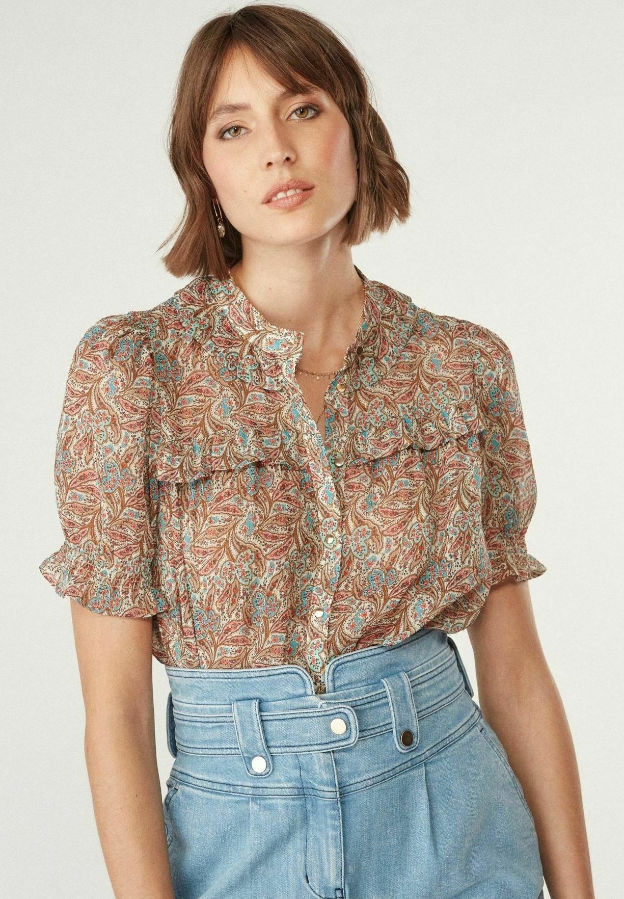 NAF NAF Blusa - ecru/beige - Zalando.es