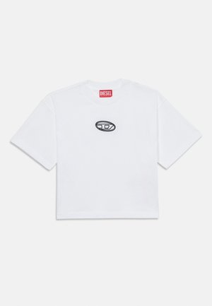 Diesel TIXAN - Marškinėliai su spaudiniu - white