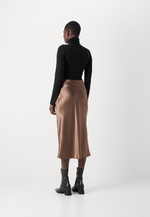SKIRT MID LENGTH BIAS CUT - A-line skirt - melted nougat2