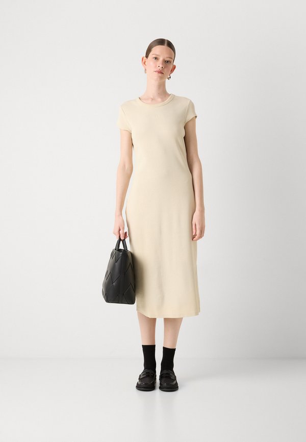 ELIRA - Jersey dress - open beige2