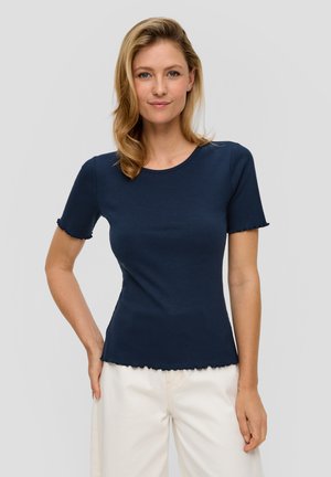 s.Oliver IN OPTIK - Basic T-shirt - tiefblau