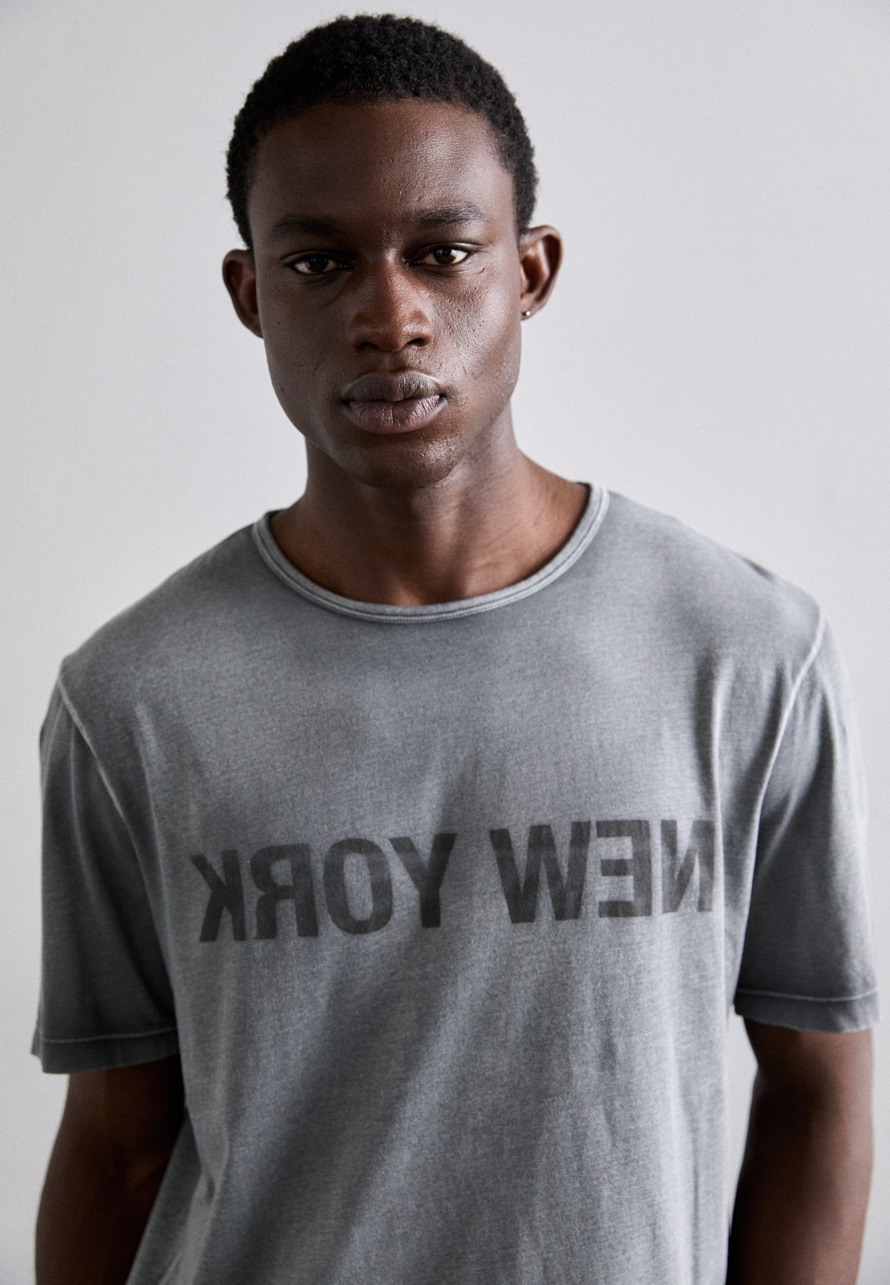 Helmut Lang NEW YORK TEE GARMENT - Print T-shirt - gunmetal