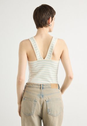 Calvin Klein Jeans STRIPE - Topp - sweet corn