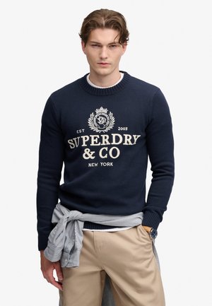 Superdry & Co, SUPERDRY APPLIQUE GRAPHIC JUMPER.. - Pullover - eclipse navy off white