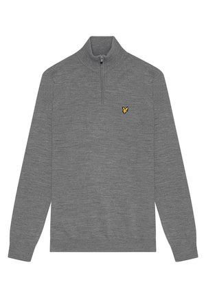 Lyle & Scott QUARTER ZIP - Jumper - mid grey marl