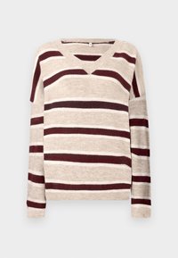 ONLTALIO LONG V NECK  - Striktrøje - humus/whitecap/gray/cabernet