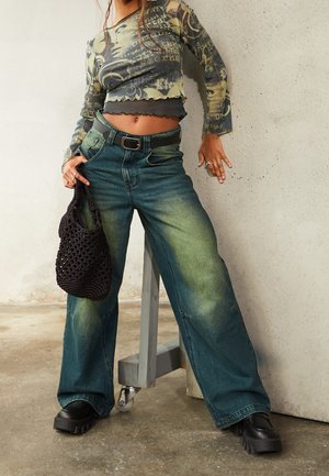 Jaded London Wide leg - stone blue denim