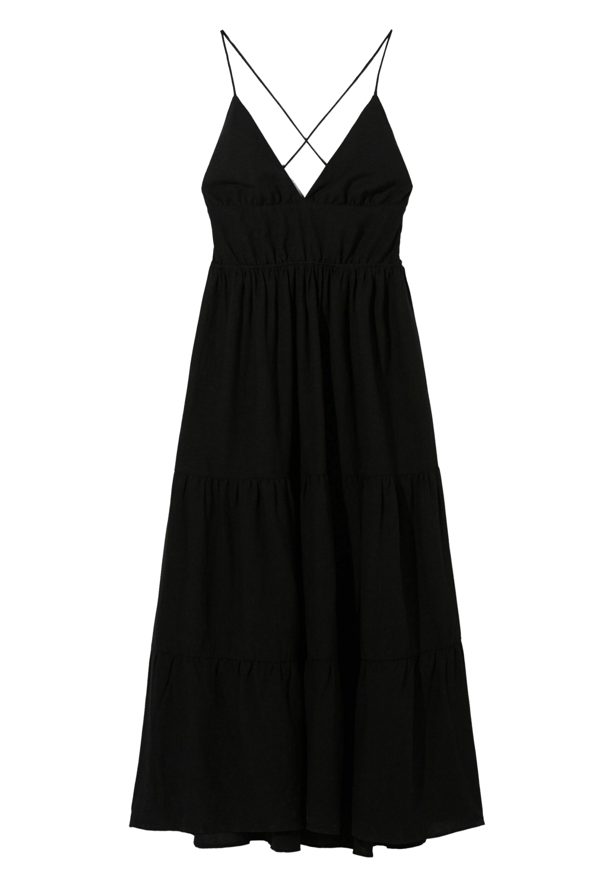 Bershka Vestito lungo - black/nero - Zalando.it
