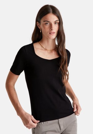 United Colors of Benetton SLIM FIT - T-shirt basique - black