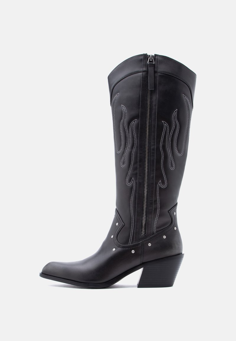 Even&Odd Cowboy/Biker boots - black/ grey/black - Zalando.co.uk