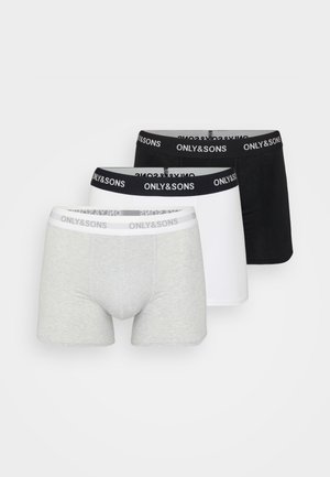 ONSBASIC 3 PACK  - Boxer alsónadrág - light grey melange/white/black