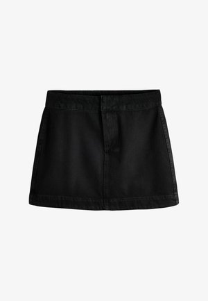 Next, REGULAR FIT - DENIM MINI SKIRT - A-lõikeline seelik - black