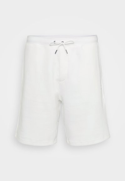 Vita shorts i mjukt tyg med elastisk midja, justerbar dragsko, sidofickor och rak bendesign.