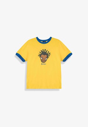 Grimey CAMISETA DROPPIN SCIENCE RINGER YELLOW - T-shirt print - yellow