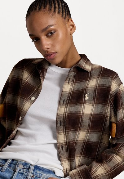 Polo Ralph Lauren RELAXED FIT PLAID COTTON SHIRT - Πουκαμίσα με κουμπιά - brown/cream multi