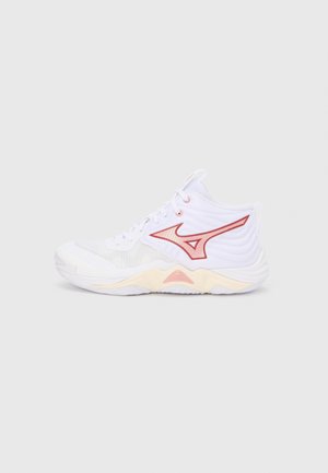 WAVE MOMENTUM ELITE MID - Röplabdacipők - white/rose elegance/lava falls