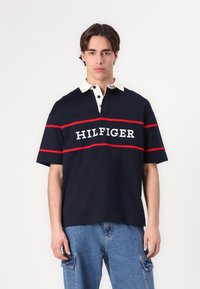 Tommy Hilfiger AMERICANA COLOUR BLOCK RUGBY UNISEX - Polo shirt - desert sky
