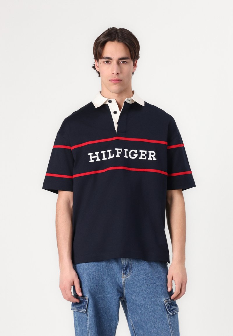 Tommy Hilfiger AMERICANA COLOUR BLOCK RUGBY UNISEX - Polo shirt - desert sky