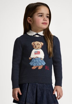 POLO BEAR COTTON SWEATER 7-14Y - Jersey de punto - hunter navy
