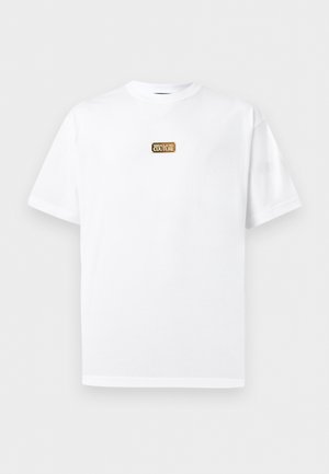 Versace Jeans Couture PLACHET UNISEX - Μπλουζάκι με στάμπα - white/gold-coloured