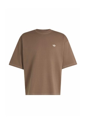 adidas Originals, CONTRAST OVERSIZED TEE - Camiseta básica - earth strata