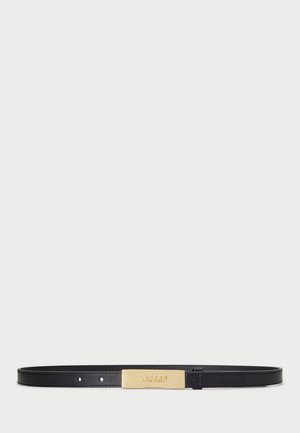 LOGO LEATHER SKINNY BELT - Cintura - black