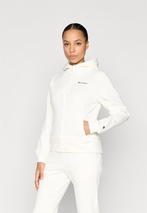 SPORTS INSPIRED INTERLOCK FULL ZIP HOODIE SWEATSHIRT - Sweater met rits - off-white
