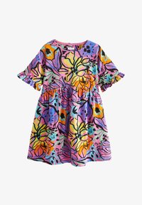 Odabrano, purple pink tropical floral print