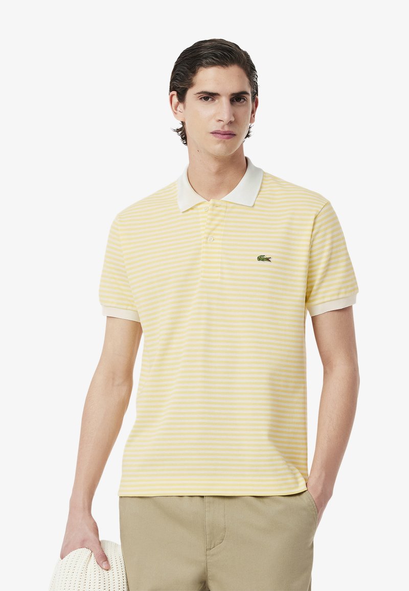 Lacoste MC  - Piké - blanc jaune kba