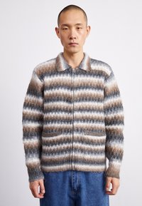 Obey Clothing REGGIE ZIP UP CARDIGAN - Jopica - black multi