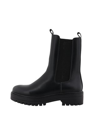 TOM TAILOR, STIEFEL - Aulinukai su platforma - black
