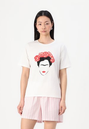 JDYFIONA O NECK - Print T-shirt - cloud dancer