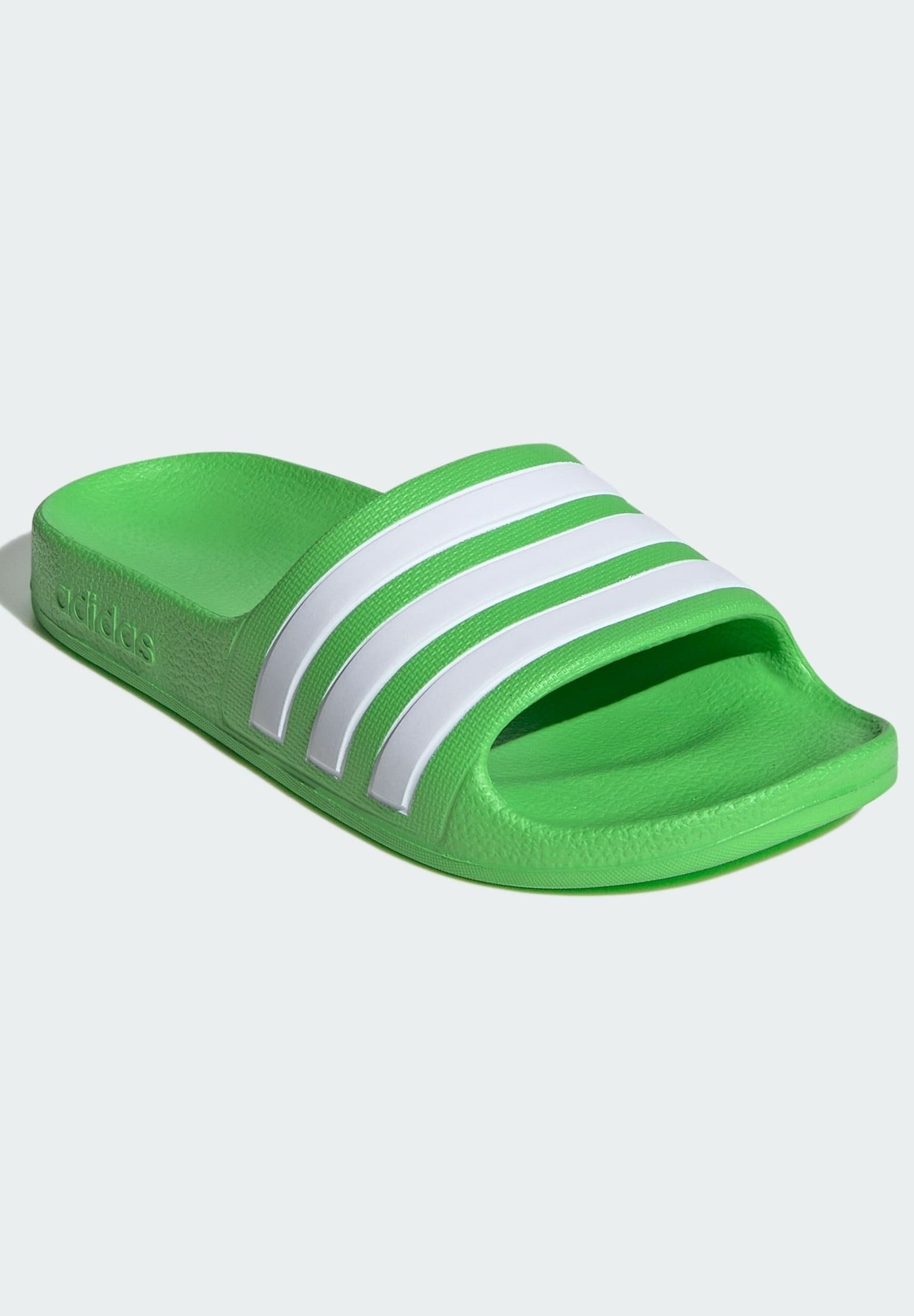 adidas lime green slides