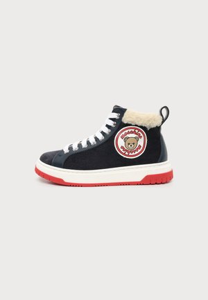 MOSCHINO UNISEX - Baskets basses - dark blue/cream/white/red