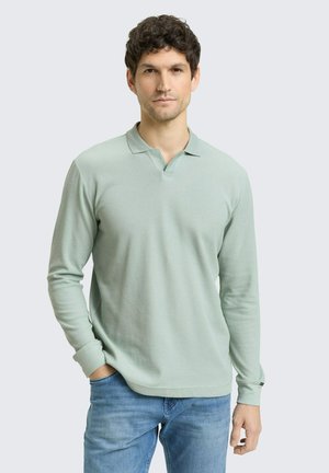 LANGARM POLOSHIRT MIT WAFFEL - Trui - soft greyish green