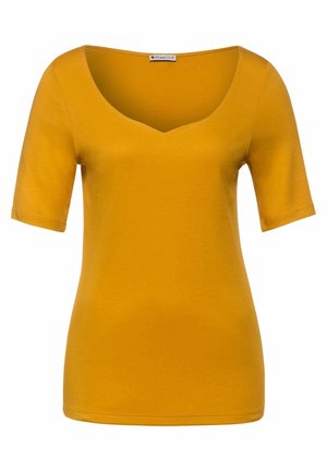 Jednoduché tričko - mottled dark yellow