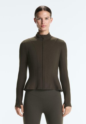 EVERMOVE PEPLUM - Trainingsjacke - brown