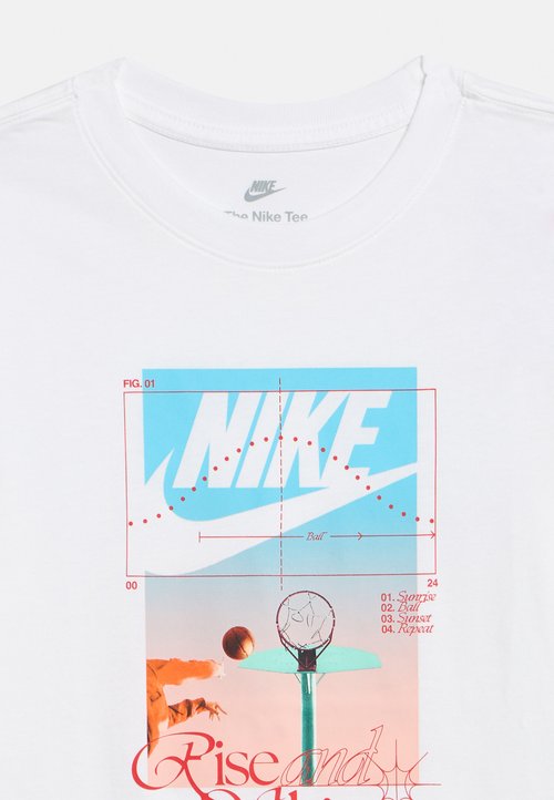 Nike TEE RISE AND SHINE UNISEX - Print T-shirt - white — photo 4