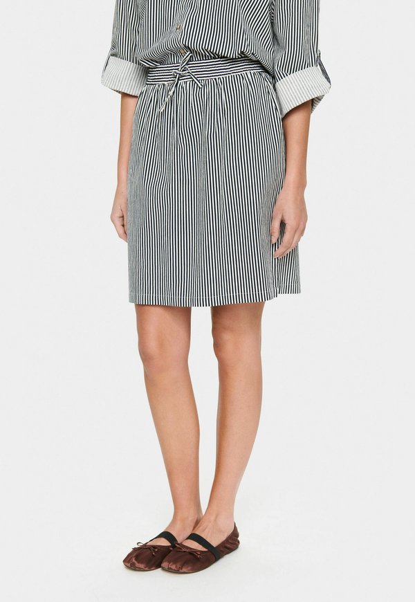 ZALINDASZ STRIPE - A-Linien-Rock - ice nightsky stripe