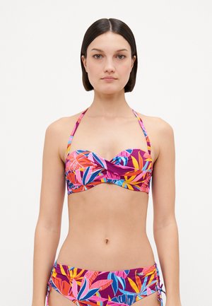 WIRE BANDEAU  - Bikini pezzo sopra - berry