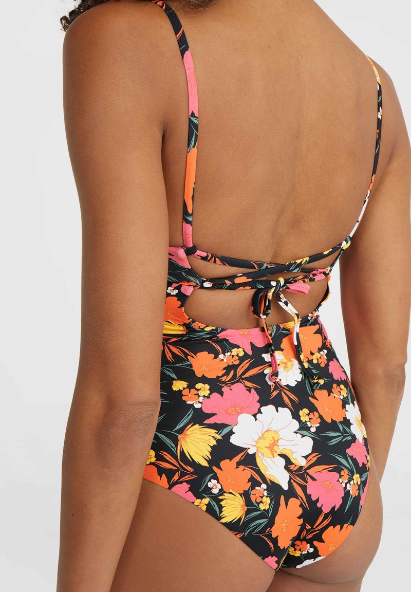 O'Neill SUNSET Swimsuit black bluemchen/multi-coloured