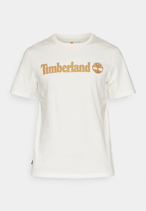 Timberland SHORT SLEEVE  - Marškinėliai su spaudiniu - vintage white