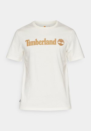 Timberland KENNEBEC RIVER LINEAR LOGO SHORT SLEEVE - Nyomott mintás póló - vintage white