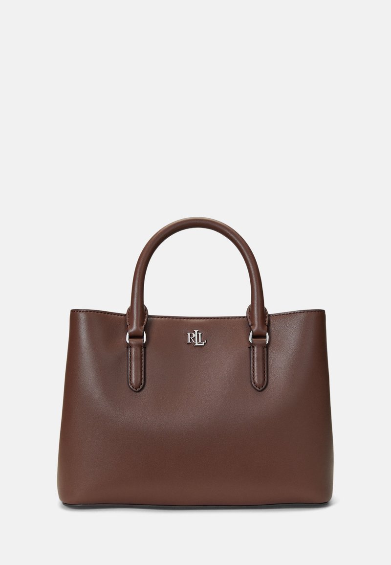 Lauren Ralph Lauren LEATHER SMALL MARCY SATCHEL - Rankinė - dark mahogany