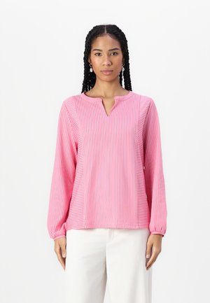 VERTICAL STRIPE - Blúz - bright rose/white