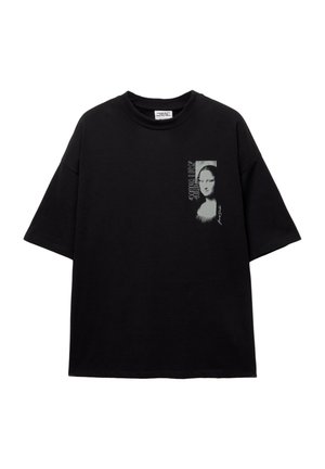 PULL&BEAR MONA LISA - Print T-shirt - black