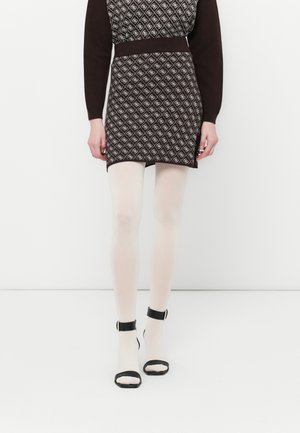 AUBREY SKIRT - Minisukně - brown/cream