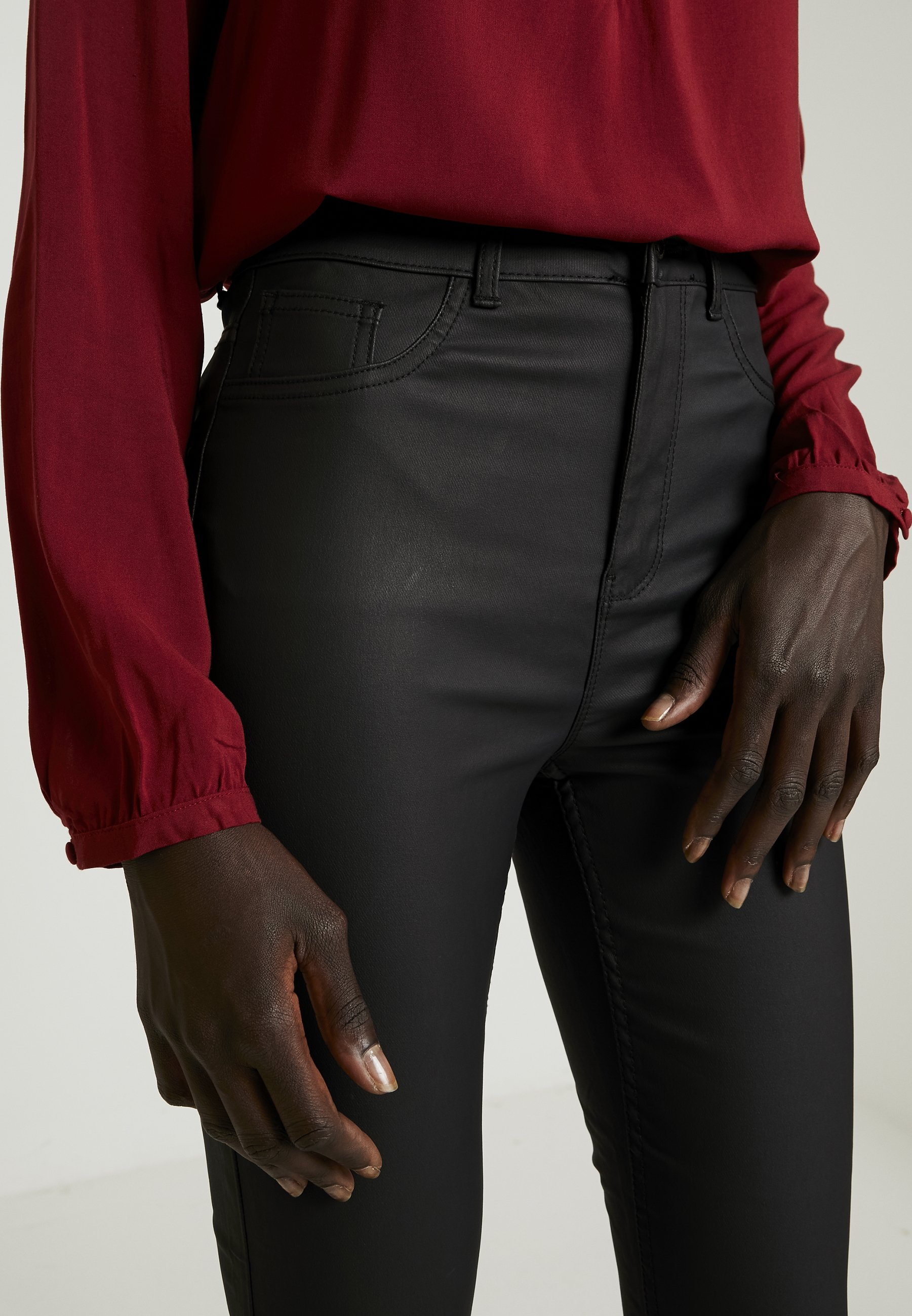 new look hallie coated jeans